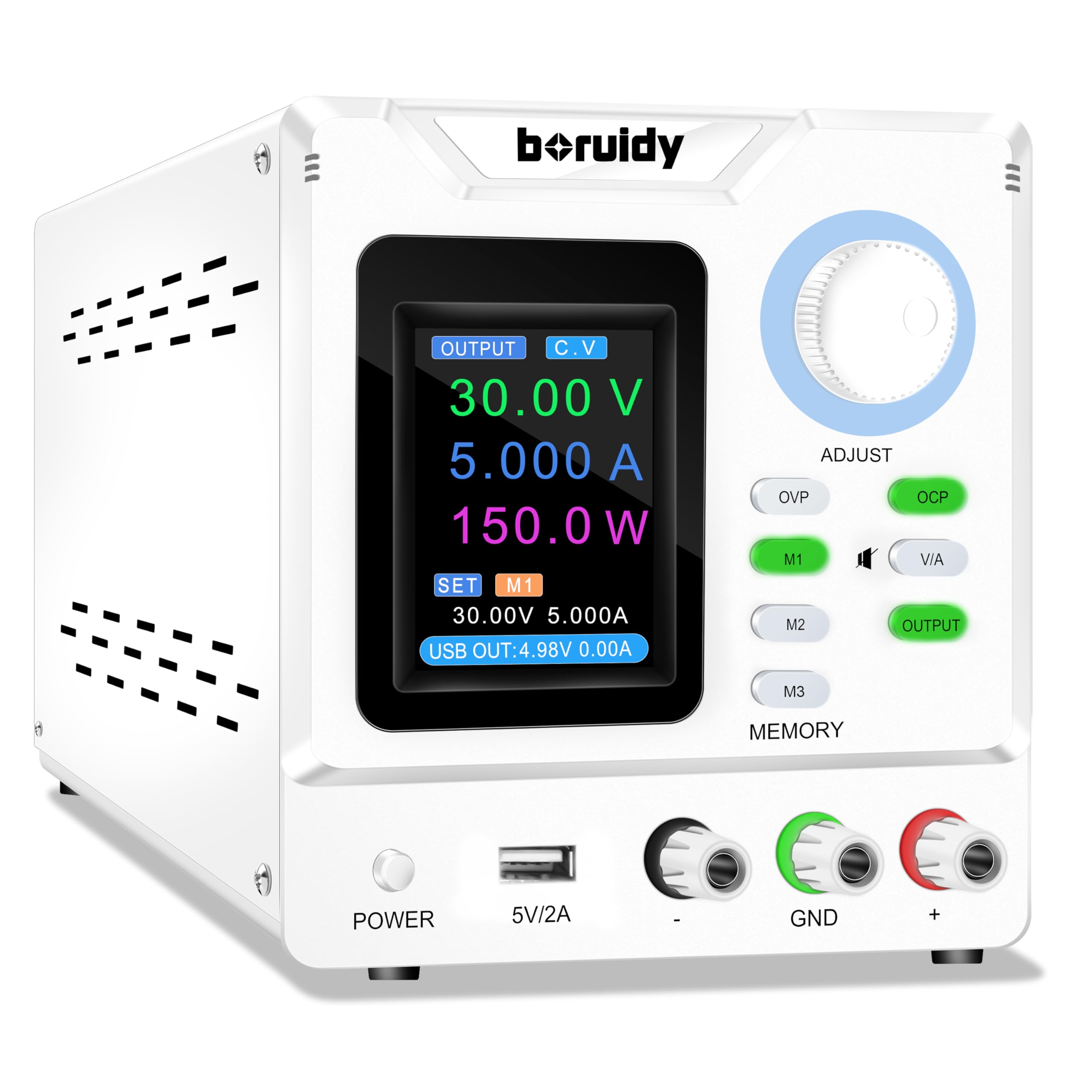 Amazon | boruidy 120V 3A 安定化電源 360W 4桁電圧電流電力水平